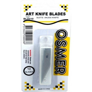 OSMER ART KNIFE BLADES Suits AK200 Pk10