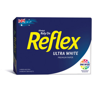 REFLEX PURE WHITE A4 80GSM COPY PAPER 320 Reams (Pallet) (Forklift unload only - additional fees will apply if hand unloading is required)