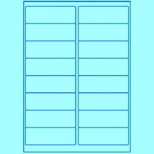 022 LABEL SIZE 99MM X 34MM 16 Labels Per Sheet Bx100 Strong Blue