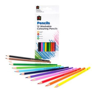 PENCIL WASHABLE COLOURING 12S