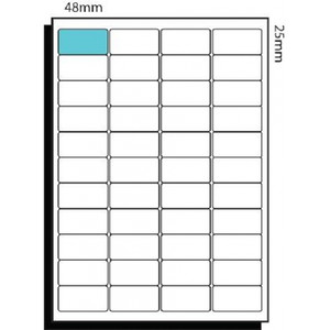 LABEL AUSTAB LASER COPIER CL44 48MM X 25MM BOX 100 SHEETS