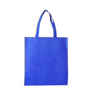 ROYAL BLUE NON WOVEN BAG WITH NO GUSSET 80GSM POLYPROPYLENE LONG SHOULDER HANDLES 38CMX42CM