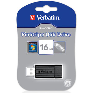 VERBATIM STORE 'N' GO DRIVE Pinstripe 16GB USB Black