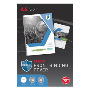 IBICO BINDING COVERS A4 150 Micron Clear Pk25