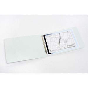 MARBIG INSERT BINDER PVC A3 3D Ring 25MM Landscape White