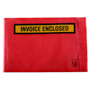 PACKAGING ENVELOPE INVOICE ENCLOSED RED BACKING 175 X 115MM BOX 1000
