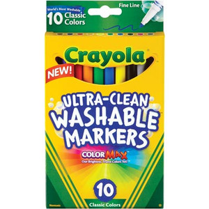 CRAYOLA THINLINE MARKERS 10 Assorted Classic Colors 58 7870