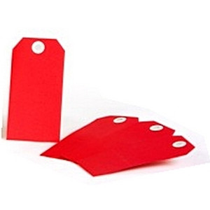 AVERY SHIPPING TAGS Size 5 120x60mm Red (Box of 1000)