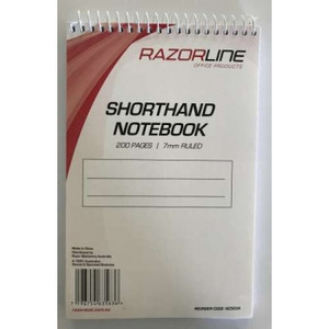 RAZORLINE RZ563A SHORTHAND SPIRAL NOTEBOOK A4, 200 Page, Side Opening