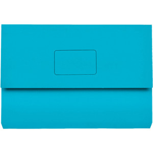 MARBIG SLIMPICK DOCUMENT WALLET Foolscap Manilla Blue