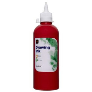 DRAWING INK 500ML SCARLET