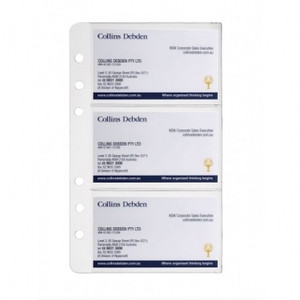 DEBDEN BUSINESS CARD BINDER REFILLS Business Card Pocket Refills Only Pk20