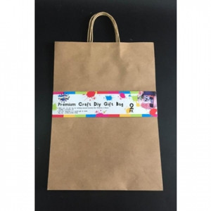 CRAFT DIY BROWN GIFT BAGS 45cm x 32cm x 10cm Ctn48 (24 x Pk2)