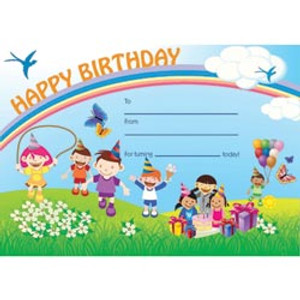 MERIT CERTIFICATE 36/pack Happy Birthday **While Stock Last**