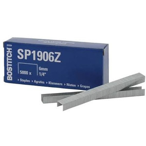 BOSTITCH SP19 1/4 Inch 6mm Galvanised Staples, Box of 5000 Suit P3 Plier Stapler