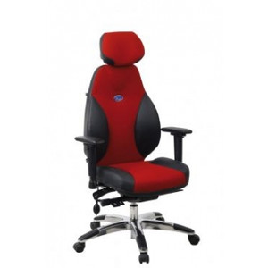 ENDURO EXECUTIVE CHAIR Red/Black, Wool and Leather