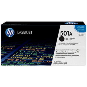 HP 501A BLACK ORIGINAL LASERJET TONER CARTRIDGE 6K (Q6470A) Suits Colour LaserJet 3600/3800/CP3505