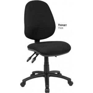 YS08 HIGH BACK TYPIST CHAIR Black Fabric