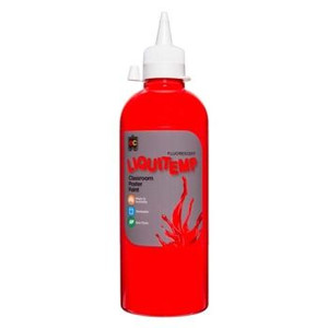 FLUORESCENT LIQUITEMP POSTER PAINT 500ML SCARLET