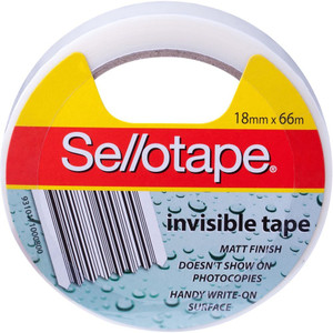 SELLOTAPE MATT FINISHING TAPE 18mmx66m Invisible Tape