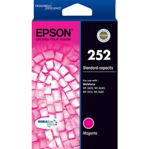 EPSON 252 ORIGINAL MAGENTA INK CARTRIDGE 250PG Suits WorkForce 3620 / 3640 / 7610 / 7622