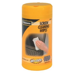 FELLOWES SCREEN CLEANING 100 Wipe Tub