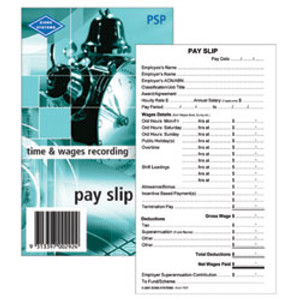 ZIONS PAY SLIP PADS NO.PSP PSP 165x90mm, Pk10