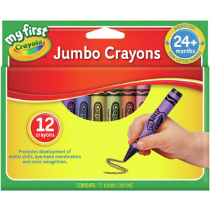 CRAYOLA MY FIRST JUMBO CRAYONS 12 Assorted 101x14mm ( 52 912 )