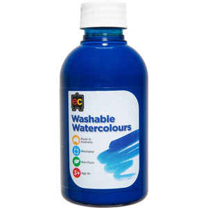 EC WASHABLE WATERCOLOUR PAINTS 250ml Blue