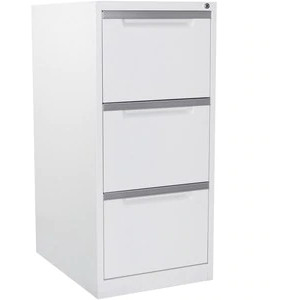 MERCURY FILING CABINET 3 DRAWER White Satin