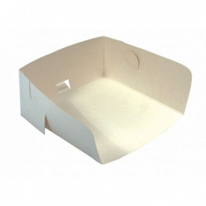 WHITE CAKE TRAY 13cm X 18cm X 4cm Ctn200