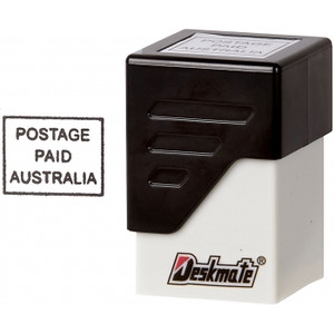 DESKMATE PRE-INKED OFFICE STAMP Postage Paid Australia Black
