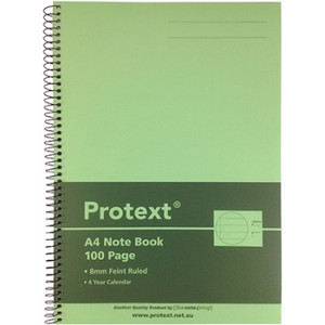 PROTEXT A4 PP WIRE BOUND SPIRAL NOTEBOOK 100 Page, Lime