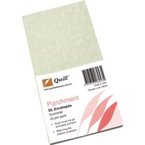 QUILL DL PARCHMENT ENVELOPES Gunmetal, Pk25