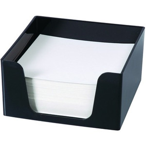 ESSELTE MOULDED SWS MEMO CUBE W/500 SHEETS BLACK