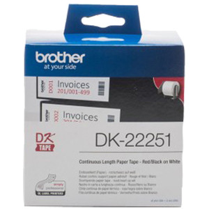 BROTHER DK22251 PAPER ROLL White Paper 62mmx15.24mm.