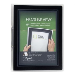 A4 Landscape 2-Ring Binder White - HeadlineView