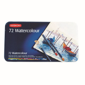 DERWENT WATERCOLOUR PENCILS Assorted Colours Tin of 72