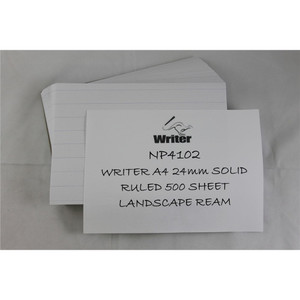 WRITER A4 EXAM PAPER 24mm Solid Ruled Landscape, Rm500