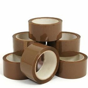 GUSSPAK PACKAGING TAPE RUBBER BASED HEAVY DUTY - CARTON OF 36 Brown 30um 48mm x 75mtr *** Brown Heavy Duty Tape Out of Stock - No ETA **