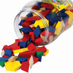 TFC Pattern Blocks Wooden 250 Pieces