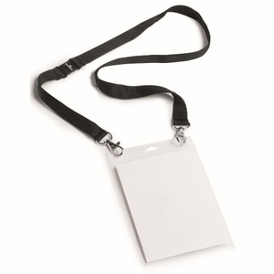 DURABLE EVENT NAME / PASS HOLDER A6 WITH DUO NECKALCE BLACK BOX 10