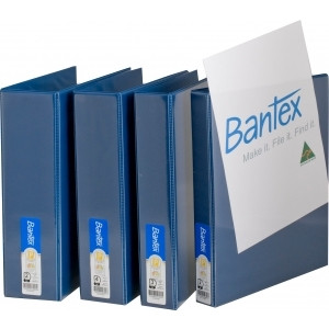 BANTEX INSERT BINDER A4 50mm 2D Ring Blue (100651608)