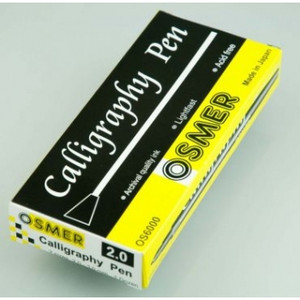 OSMER CALLIGRAPHY PENS 3mm Tip Black Pk12
