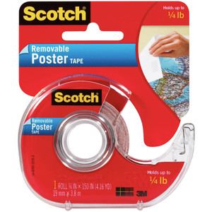 SCOTCH 109 REMOVABLE MOUNTING POSTER TAPE 19mmx3.8m