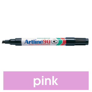 ARTLINE 90 PERMANENT MARKERS Med Chisel Pink Pack Of 12 Box of 12