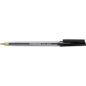 STAEDTLER STICK 430 BALLPOINT PEN Medium Black Bx10