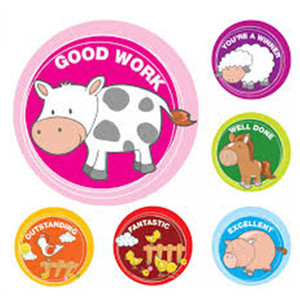 AVERY MERIT STICKERS Farm Animals Pk96 Flatpack