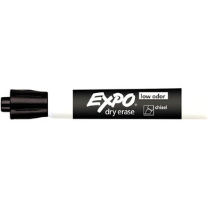 EXPO DRY ERASE CHISEL TIP Whiteboard Markers Black Pack of 12