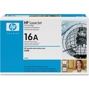HP 16A BLACK ORIGINAL LASERJET TONER CARTRIDGE 12K (Q7516A) Suits LaserJet 5200